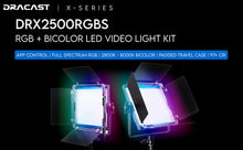 Dracast Serie X LED500 RGB y kit de 2 luces LED bicolores con estuche de viaje acolchado