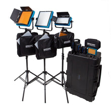 Dracast Pro Series Daylight 4-Light ENG Kit con placas de batería con montaje en V