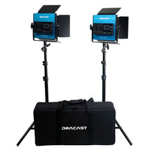 Dracast Serie X LED500 RGB y kit de 2 luces LED bicolores con estuche de viaje acolchado
