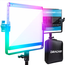 Dracast Serie X LED500 RGB y kit de 2 luces LED bicolores con estuche de viaje acolchado