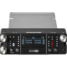 Shure ADX5D Axient Receptor inalámbrico digital doble canal montaje en ranura (470 a 636 MHz)