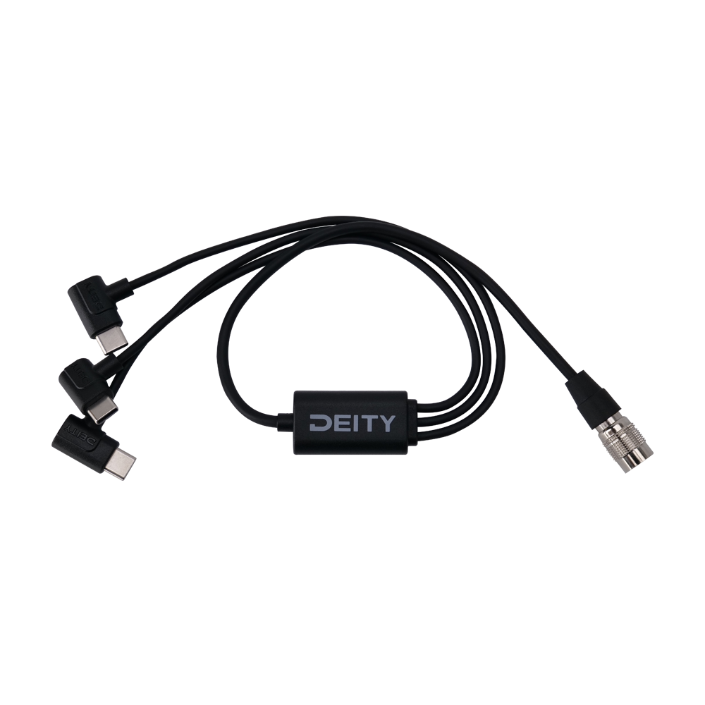 DEITY SPD-HR3U  Cable alimenatcion Hirose (4 pin) a triple USB-C