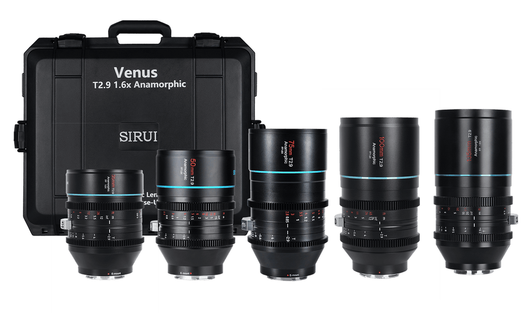 SIRUI VENUS Set de 5 lentes Full Frame anamórfico