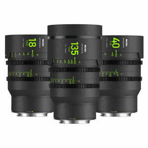 NiSi, Kit 3 lentes de fotograma completo ATHENA Prime 18mm, 40mm y 135mm