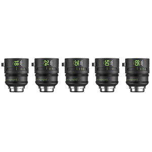 NiSi, Kit lentes de cine Aureus Prime Full Frame T1.4: 18, 24, 35, 50, 85 (montura PL)