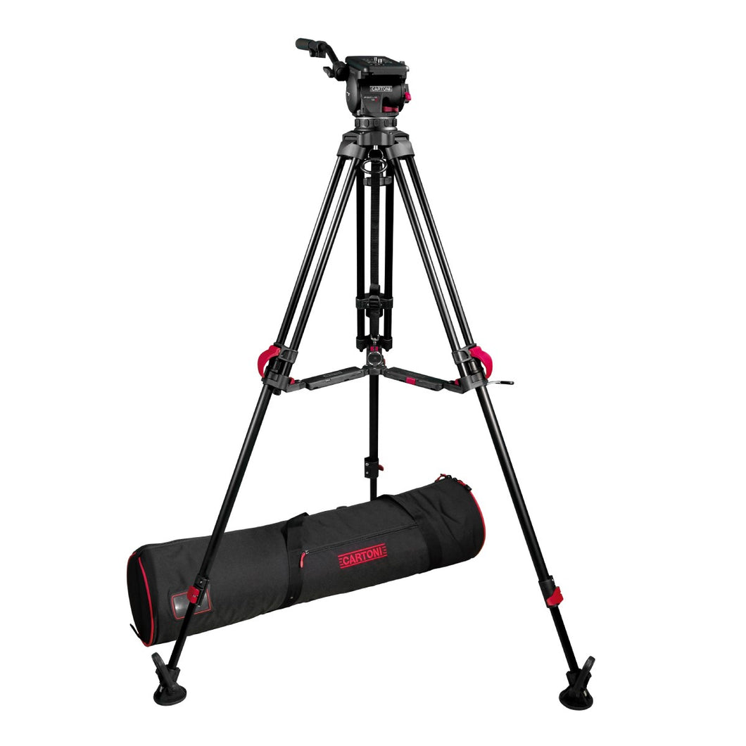 Cartoni Focus 12 Fluid Head con Red Lock Tripod System