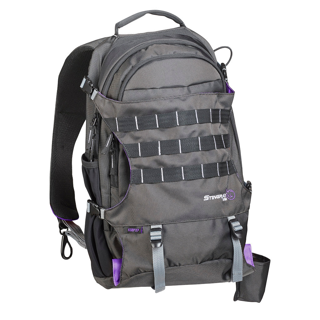 K-Tek, KSBPXP Mochila Stingray X con arnés integrado (morado, negro)