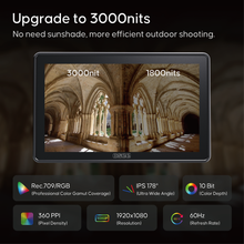 OSEE G7 Pro, Monitor táctil 7 pulgadas 3000 nits para cámara