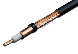Cable coaxial M&P Hyperflex 5 ( ø5.4mm/.212") Premium con conectores BNC para Antena y RF
