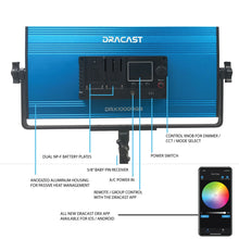 Dracast LED1000 Serie X Kit de 3 luces LED bicolores con estuche de viaje moldeado por inyección