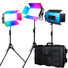 Dracast X Series LED1000 RGB Kit de 3 luces LED colores con estuche de viaje moldeado