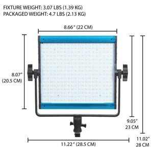 Dracast Serie X LED500 Kit de 2 luces LED bicolores con estuche de viaje acolchado de nailon