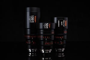 VAZEN Set Lentes 50MM T2.1 , 85MM T2.1y 135MM T2.8  1.8X FF ANAMORPHIC