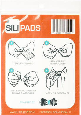 Hide-a-mic Sili-pads, Pads transparentes de silicon super adesivas