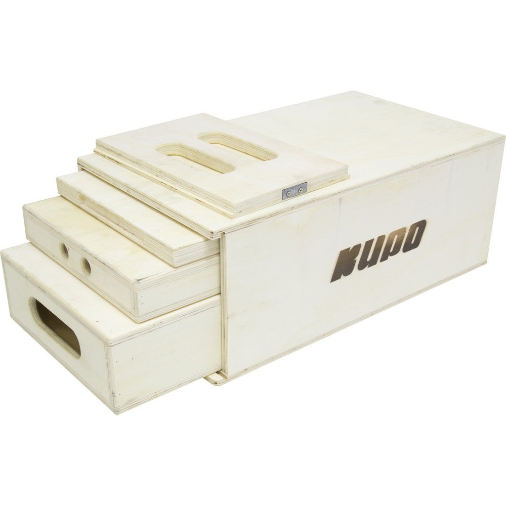 Kupo 4-en-1 Nesting Apple Box Set - Incluye 1 caja para panqueques, cuarto, mitad y manzana completa