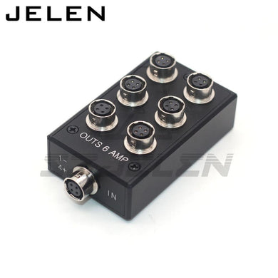 Distribuidor/Splitter de Voltaje, Hirose 4 pin a 6 salidas Hirose 4 pin, max 6 AMP, para Sound Devices 688, 633 & Zoom F8